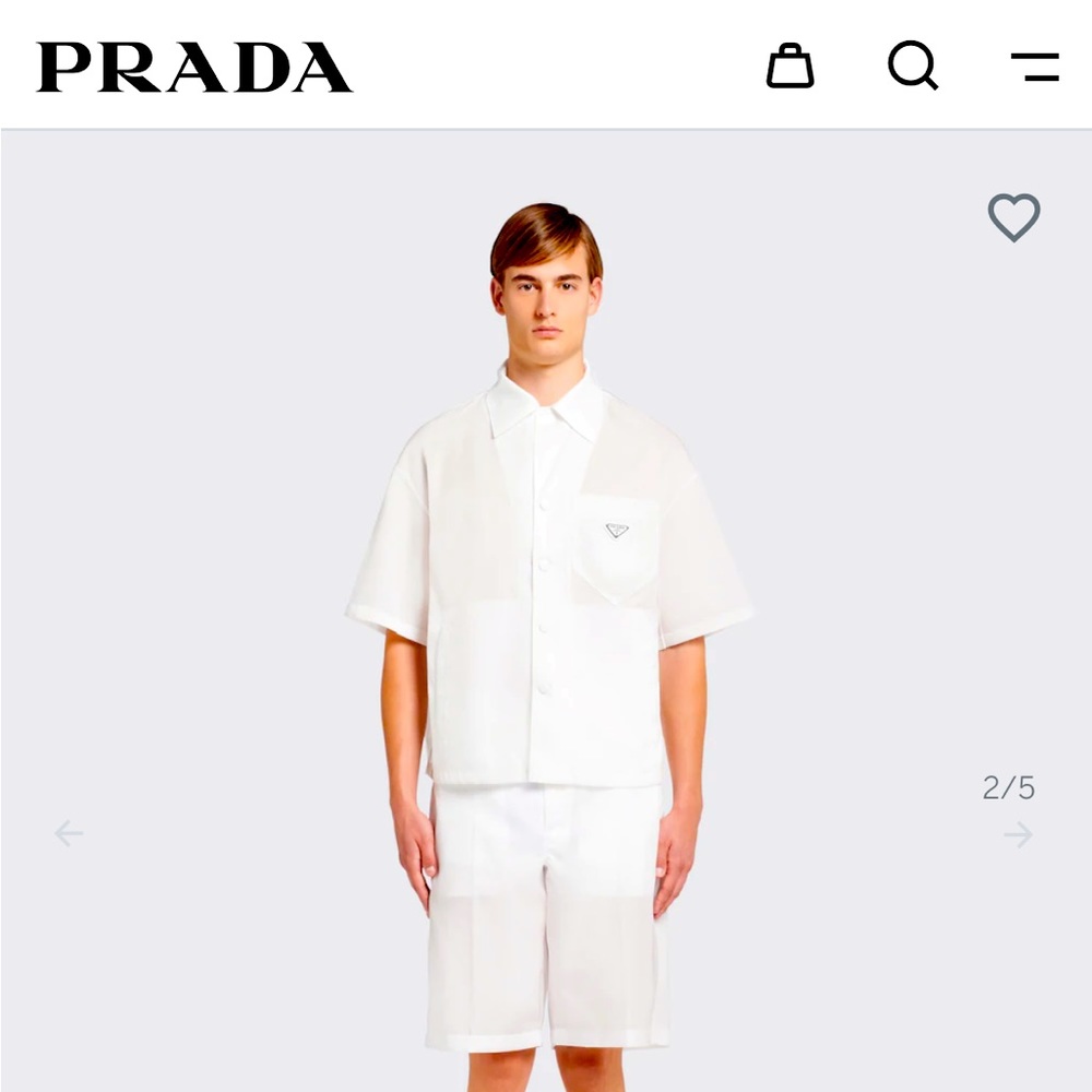 Prada Re-Nylon Short Sleeved Shirt - size large